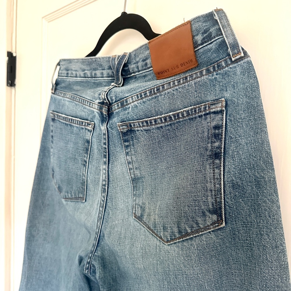Point Sur 100% cotton denim straight cuffed jeans - size 27 - Picture 3 of 13